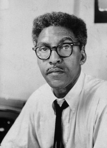 Portrait of American civil rights activist Bayard Rustin (1912-1987), deputy director of the March on Washington, in his office in New York City on March 3, 1964.